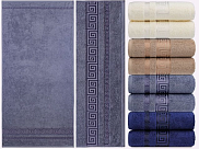 Полотенце гладкокрашенное жаккардовое, Богема (1509) серо-синий, 70*140см
