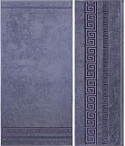 Полотенце гладкокрашенное жаккардовое, Дуэт (1514) серый, 50*90см