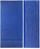 Полотенце гладкокрашенное жаккардовое, Дуэт (1513) синий, 35*70см