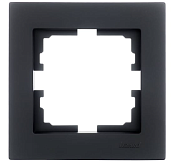 Рамка Lezard Vesna 742-4200-146, 1-ая горизонтальная черный бархат