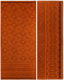 Полотенце гладкокрашенное жаккардовое, Руны (1506) коричневый, 70*140см