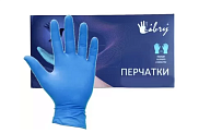 Перчатки Libry, нитриловые голубые, M, 50 пар