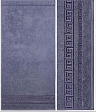 Полотенце гладкокрашенное жаккардовое, Богема (1508) серый, 50*90см