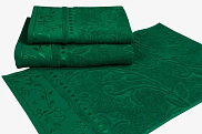 Полотенце гладкокрашенное жаккардовое, Богема (1508) зеленый, 50*90см