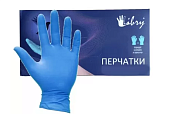 Перчатки Libry, нитриловые голубые, L, 50 пар