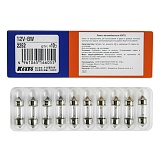 Лампа дополнительного освещения KOITO 2252 12V 8W T10x31, 10 шт 