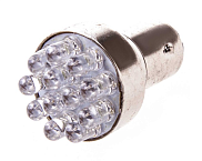 Автолампа Skyway S08202001, S25 (P21/5W) 24V 12 LED BAY15d, Белая, 2 шт