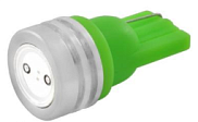 Автолампа диод T10 (W5W) 12V1SMD Extra Light S08201086 без цоколя радиатор 1 контакт Skyway зеленый 