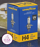 Лампа автомобильная галогенная Goodyear GY014120, Н4 12V 60/55W