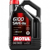 Mоторное масло Motul 6100, Save-lite, 0w20, SN/CF, 108004, 4л