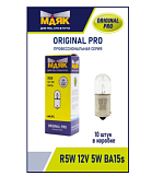 Лампа автомобильная Маяк Original Pro 01206/10 (001001) R5W 12V 5W BA15s