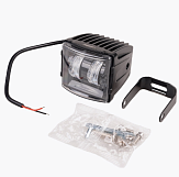 Фара светодиодная 90*85мм. прямоугольная 12V/24V40W6000К, Skyway Off Road S07201098, 2 диода, Дальний свет 