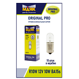 Лампа автомобильная Маяк Original Pro OEM R10W 01216/10 (001002) 12V 10W BA15s